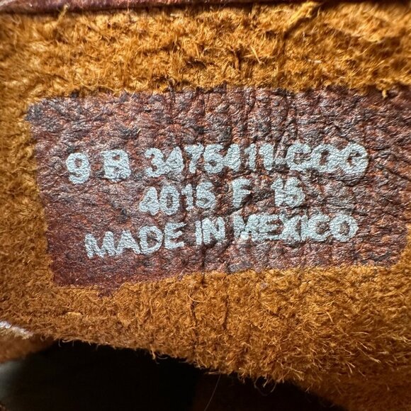 Frye Kelly Belted Buckle Cognac Brown Red Leather Heeled Boots Womens Size 9 - Picture 5 of 8